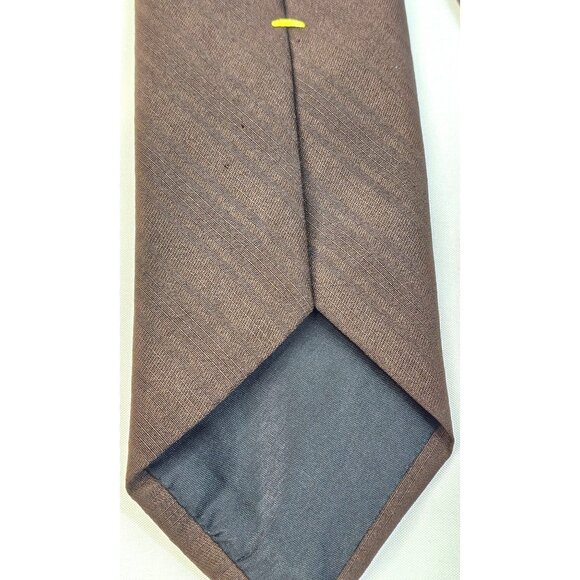 Vintage Ketch Brown Polyester Mens Tie Made In Dominican Republic - Picture 5 of 5